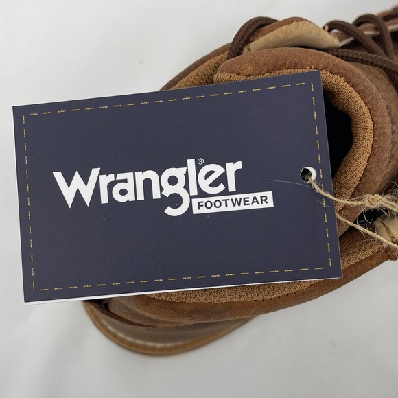 Wrangler Brown Leather Chukka Moc-Toe Boots MENS SIZE 8M NWT main image 3